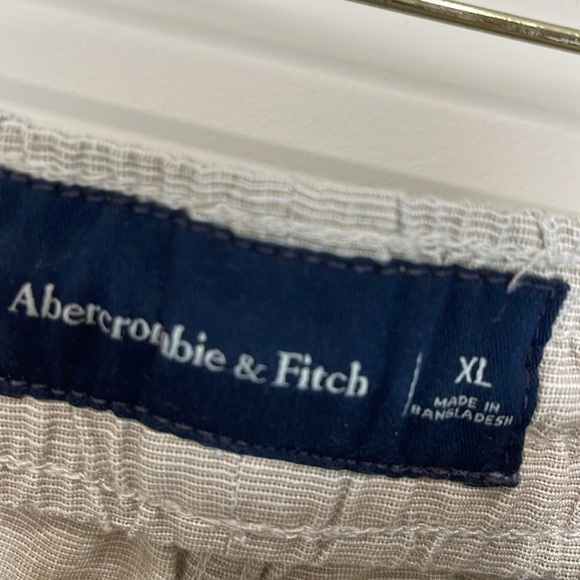 Abercrombie & Fitch Men’s Linen Blend Leisure Relaxed Fit Pants Grey XL *As Is* - Picture 8 of 14